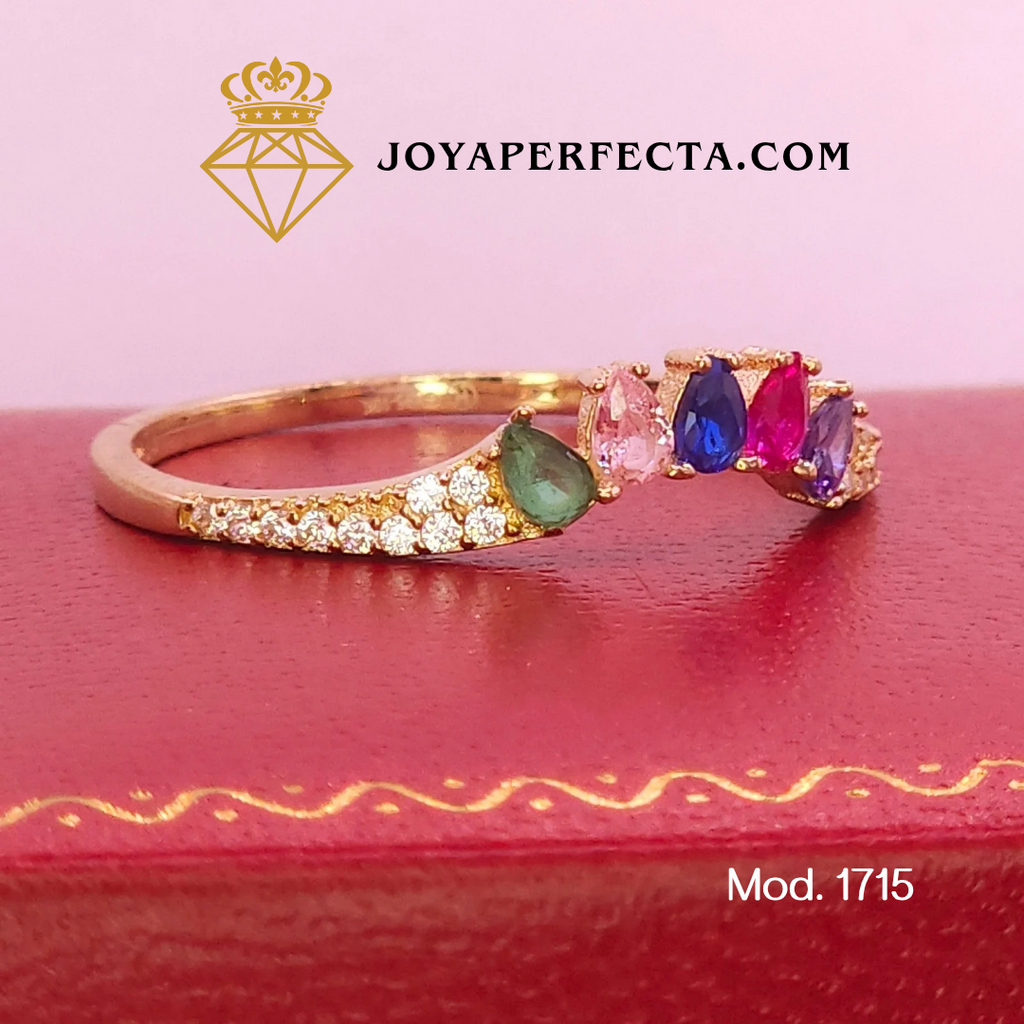 Anillo de oro. Churumbela "Corona de Luz" Mod. 1715