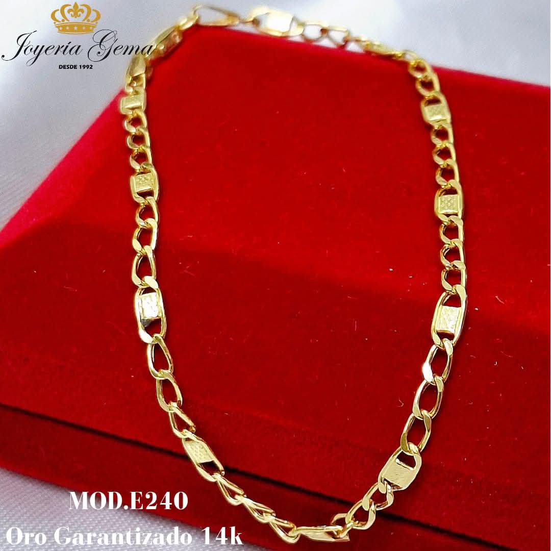 Pulso Planchado. Oro 14k. E240