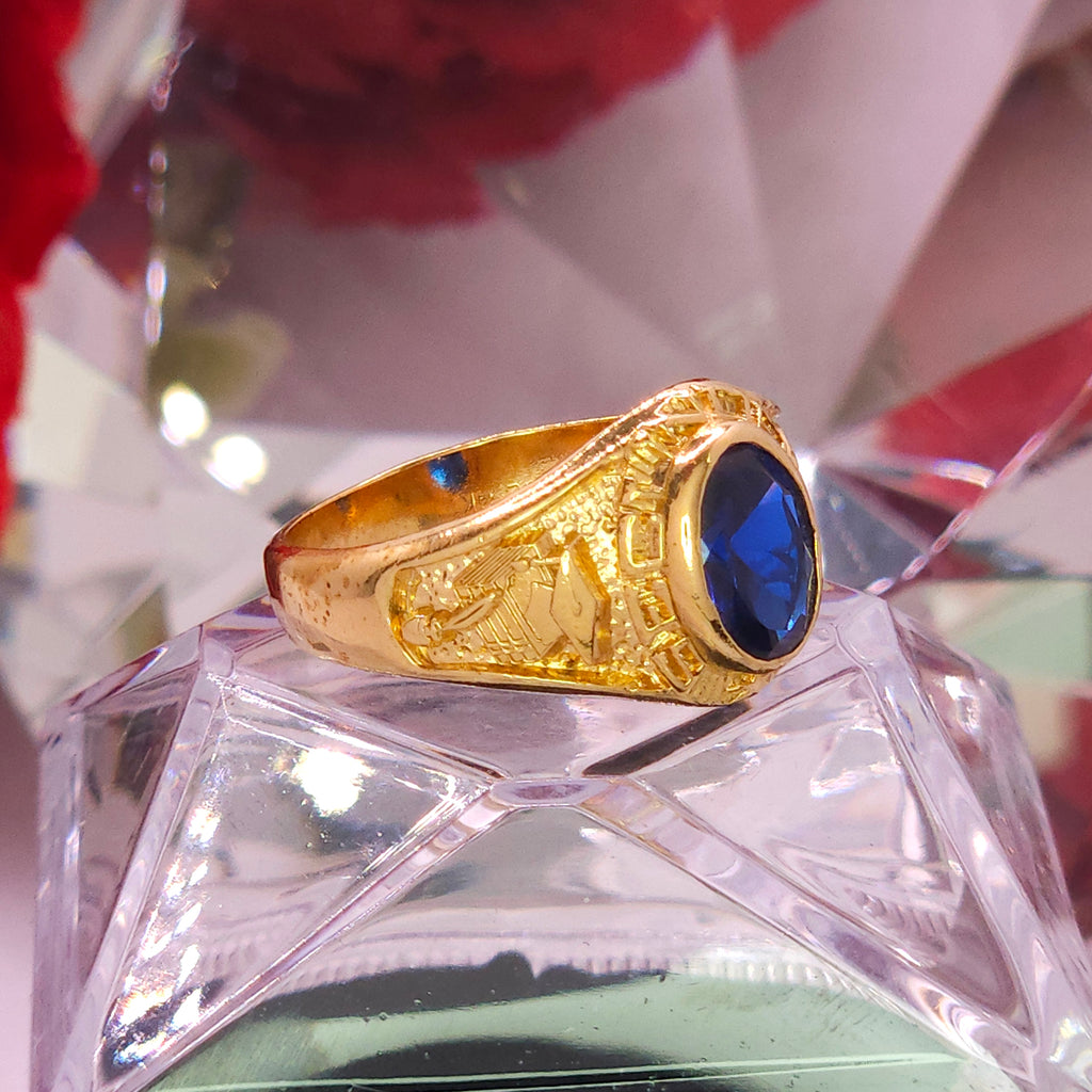 Anillo de Secundaria. Graduacion- Gema Azul