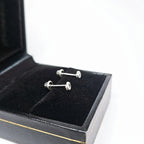 Aretes de plata. Bisel diamantado