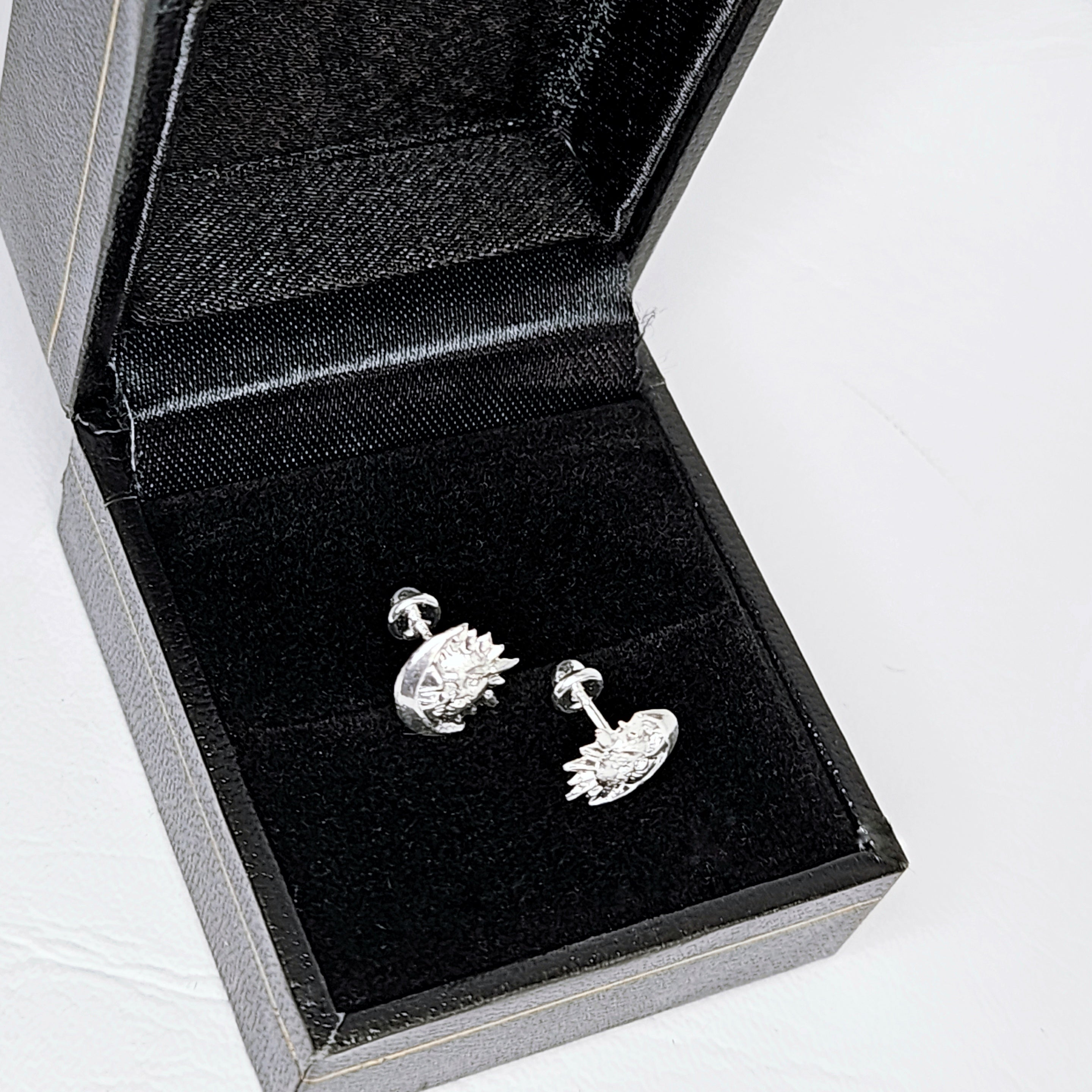 Aretes de plata. Diseño sol y luna