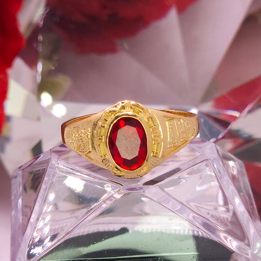 Anillo de Primaria. Graduacion- Gema Roja