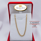 Cadena de oro 14k. CADH05. Eslabón barbado