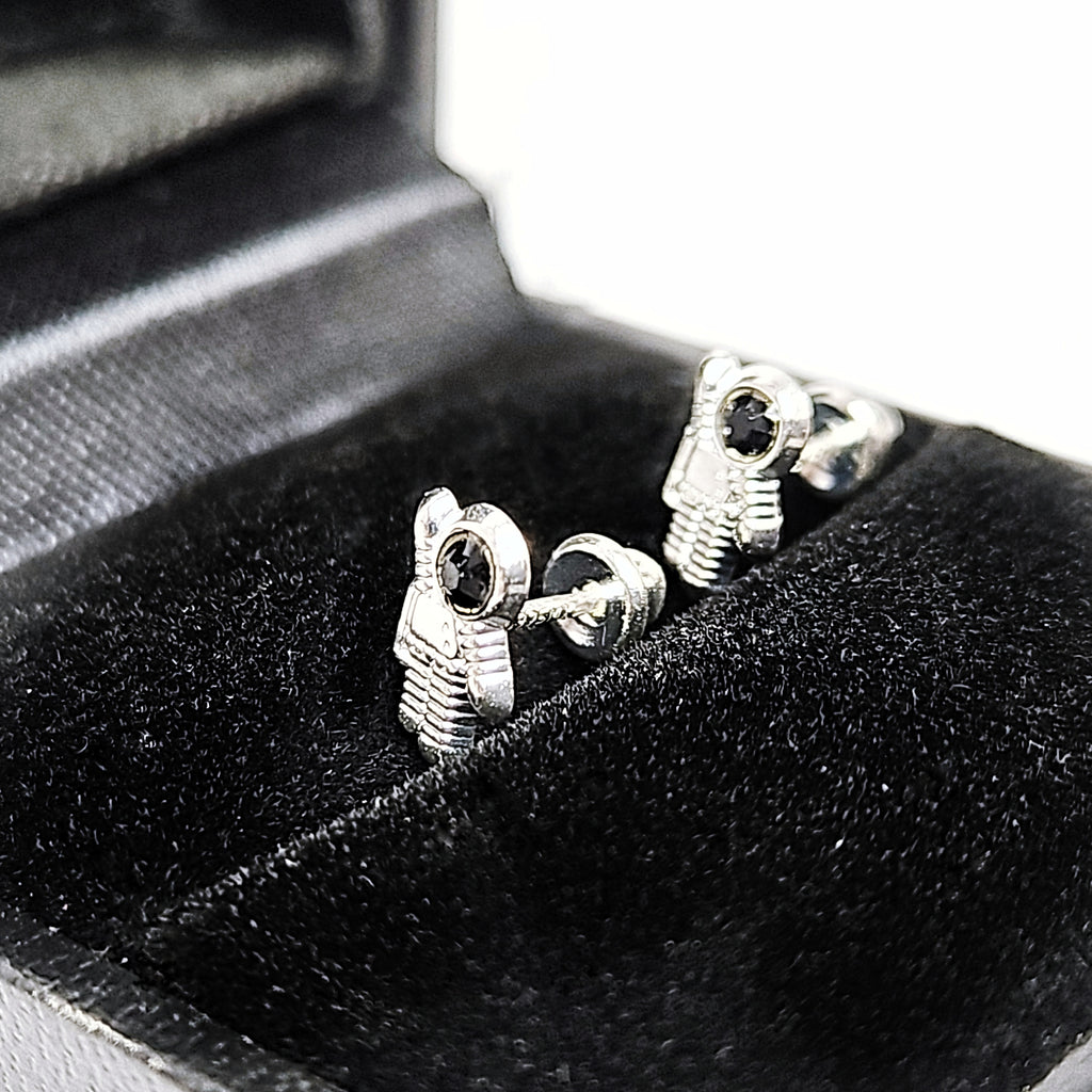 Aretes de plata. Astronauta