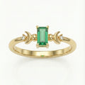 Anillo de oro. Esmeralda ANF173