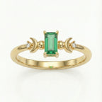 Anillo de oro. Esmeralda ANF173