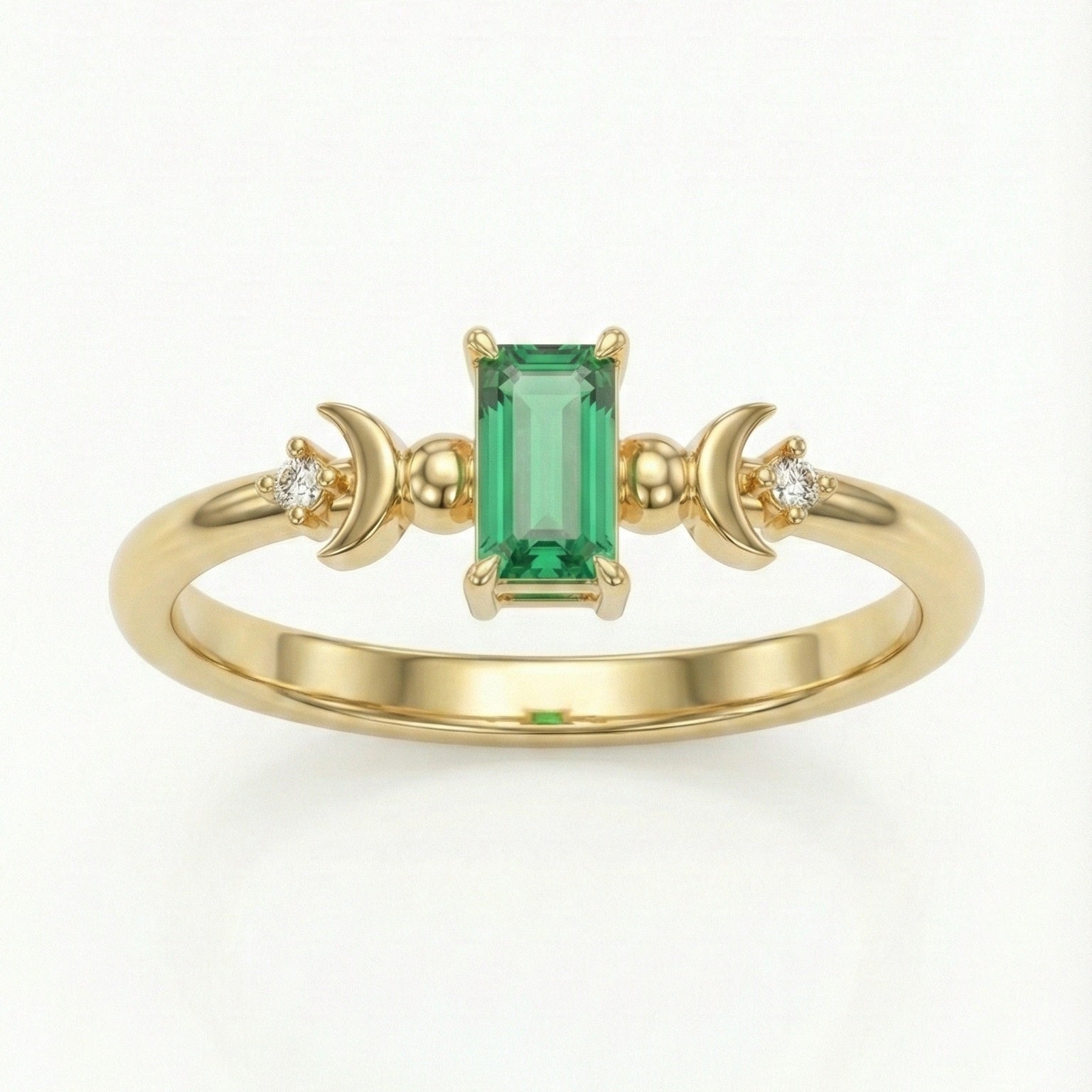 Anillo de oro. Esmeralda ANF173