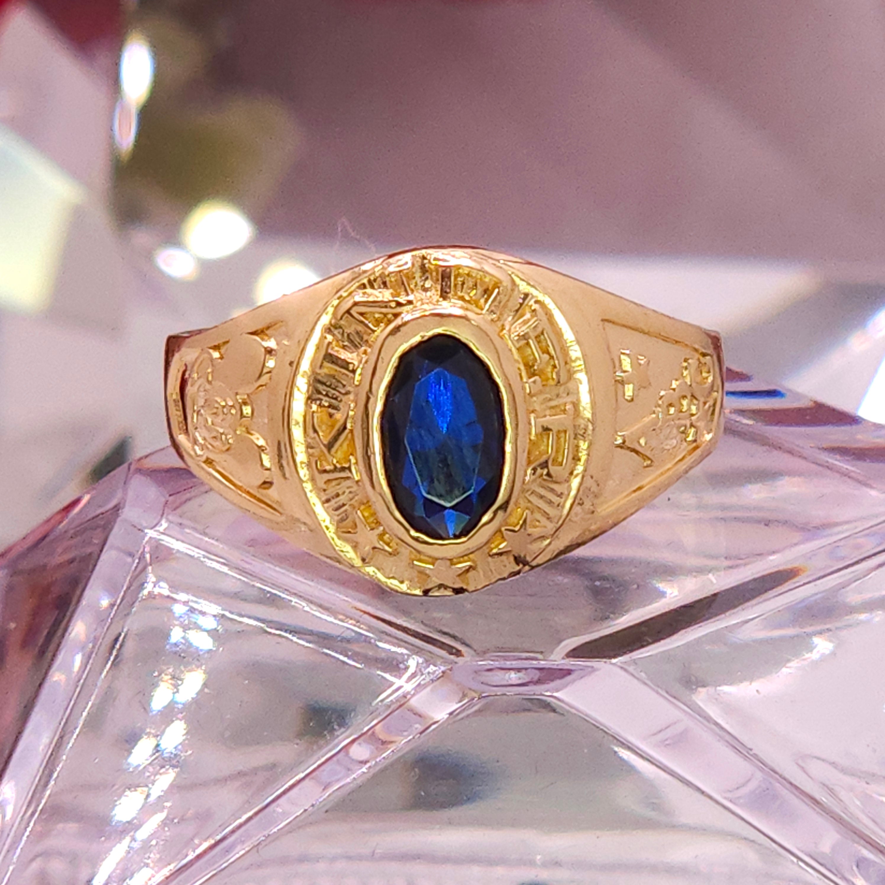 Anillo de Kinder. Graduación- Gema Azul