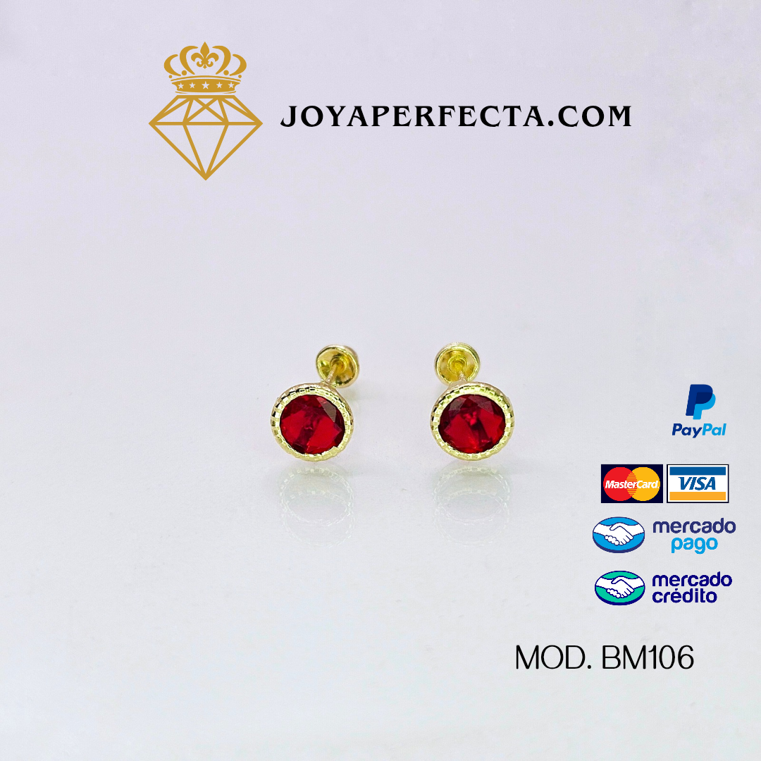 Aretes de oro. Biselados. Mod. BM106