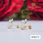 Aretes de oro. Diseño de conejo. BM271