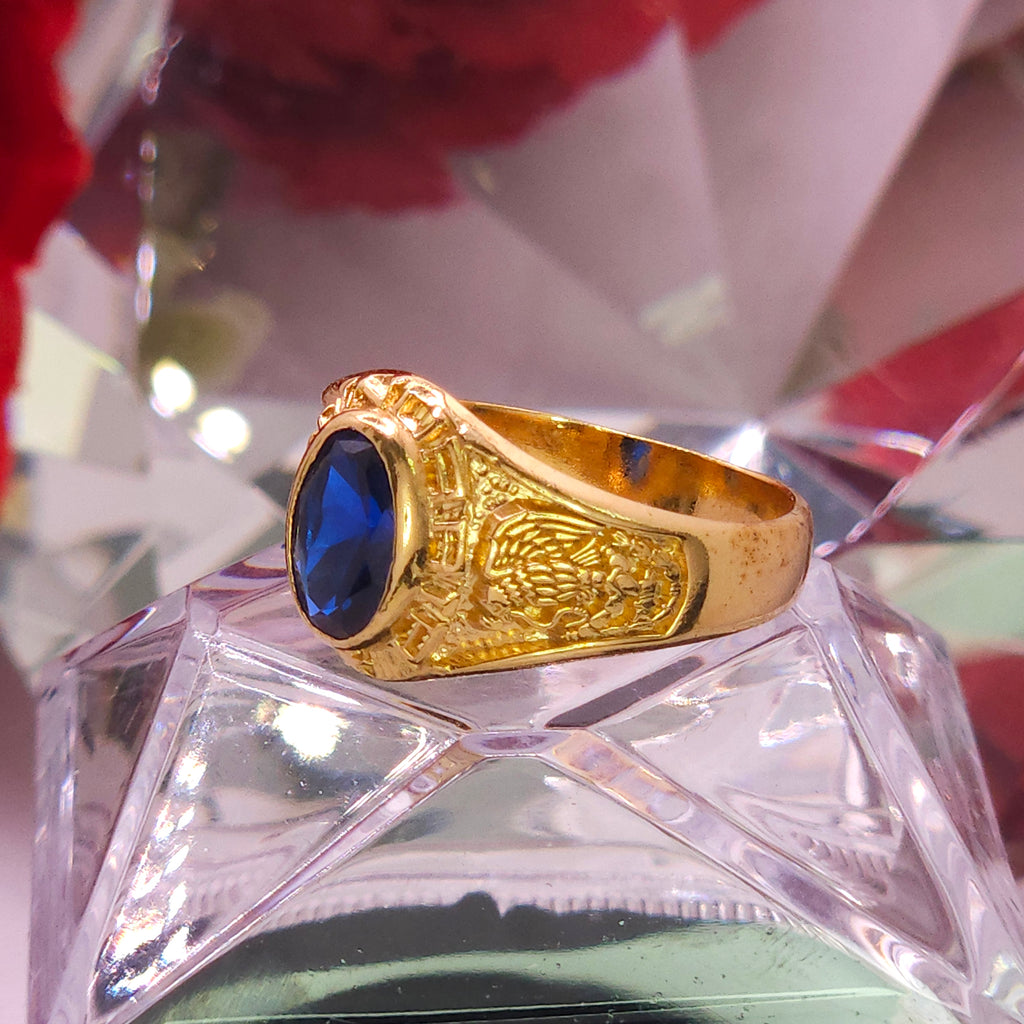 Anillo de Secundaria. Graduacion- Gema Azul