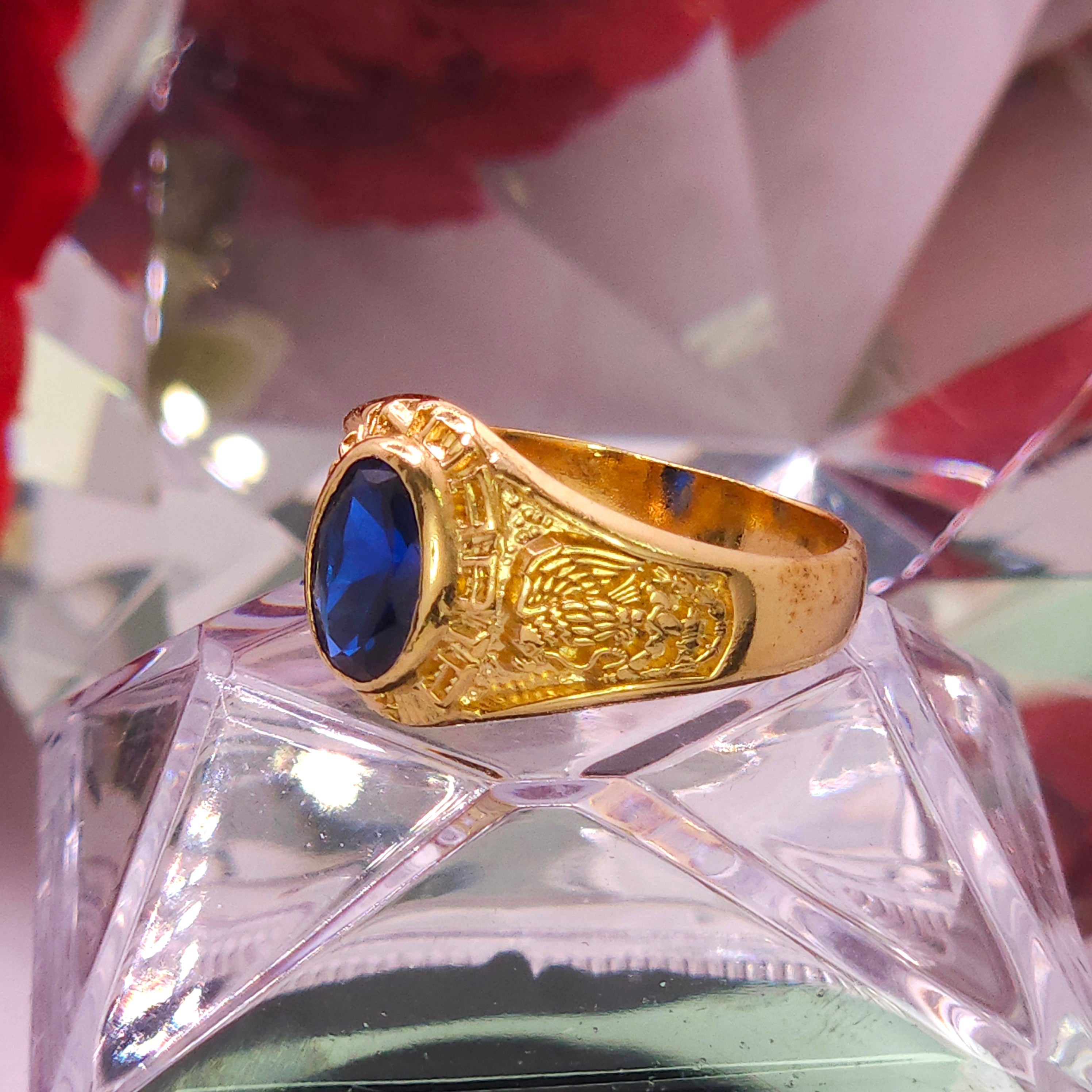 Anillo de Secundaria. Graduacion- Gema Azul