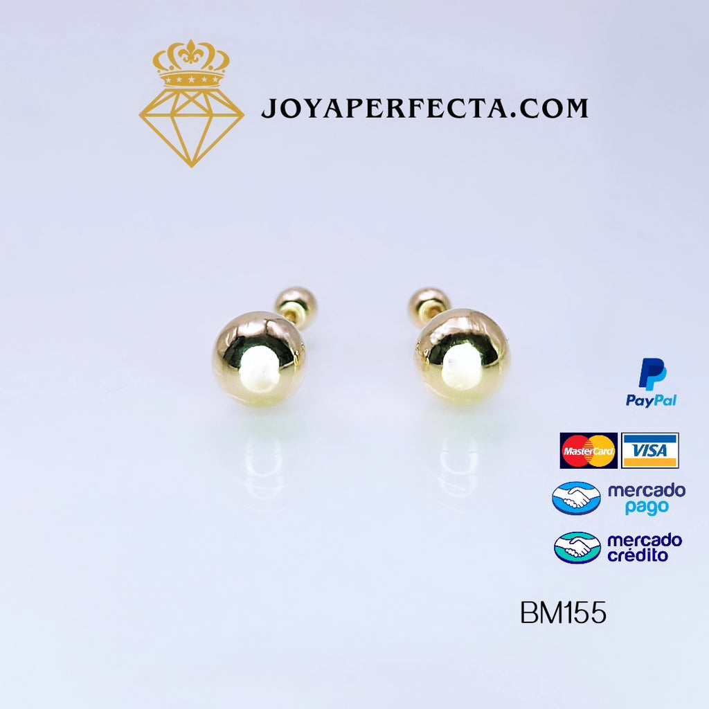 Aretes de oro. Dormilonas BM155