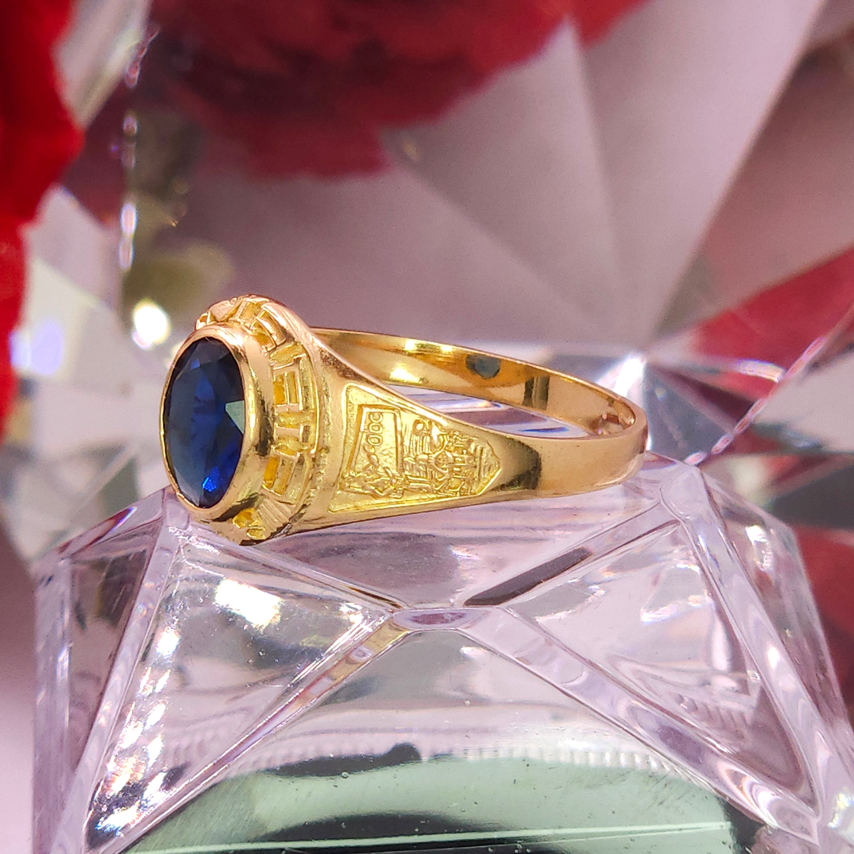 Anillo de Primaria. Graduacion- Gema Azul