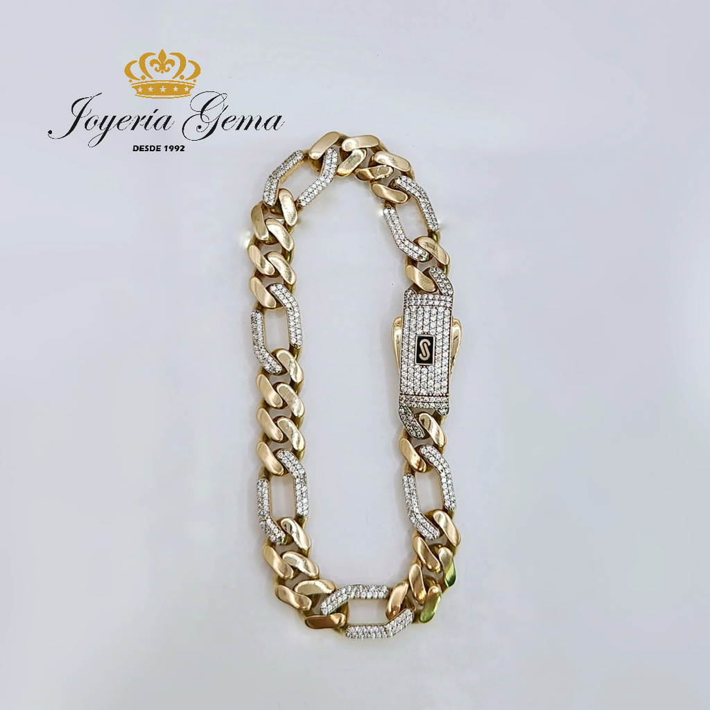 Esclava Mónaco- Figaro con zirconias