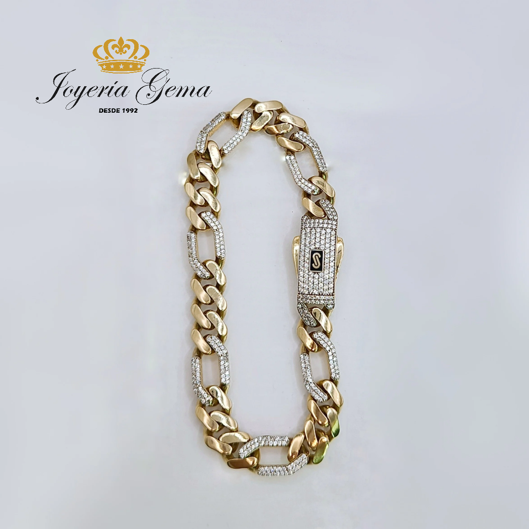 Esclava Mónaco- Figaro con zirconias