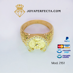 Anillo de oro. Herradura y diseño centenario. Mod 2151