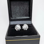 Aretes de plata. Diseño sol y luna