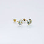 Aretes de oro. Zirconia BM104