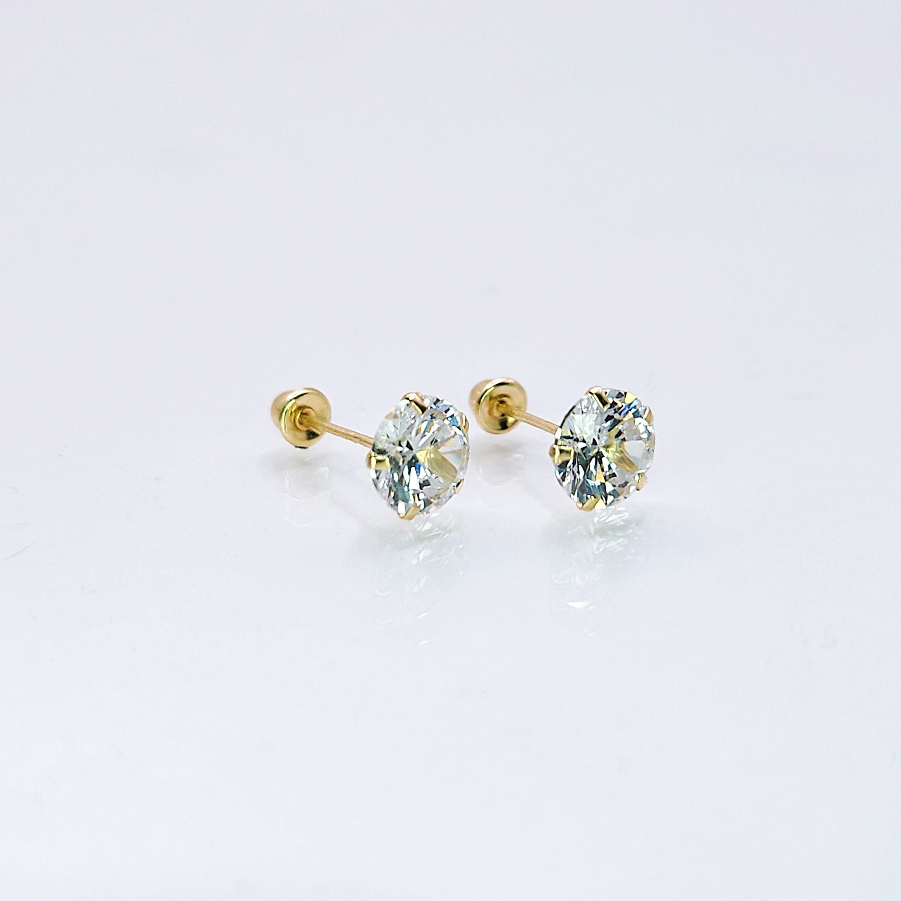 Aretes de oro. Zirconia BM104