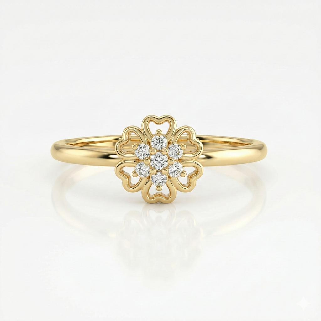 Anillo de oro- Flor. ANF177