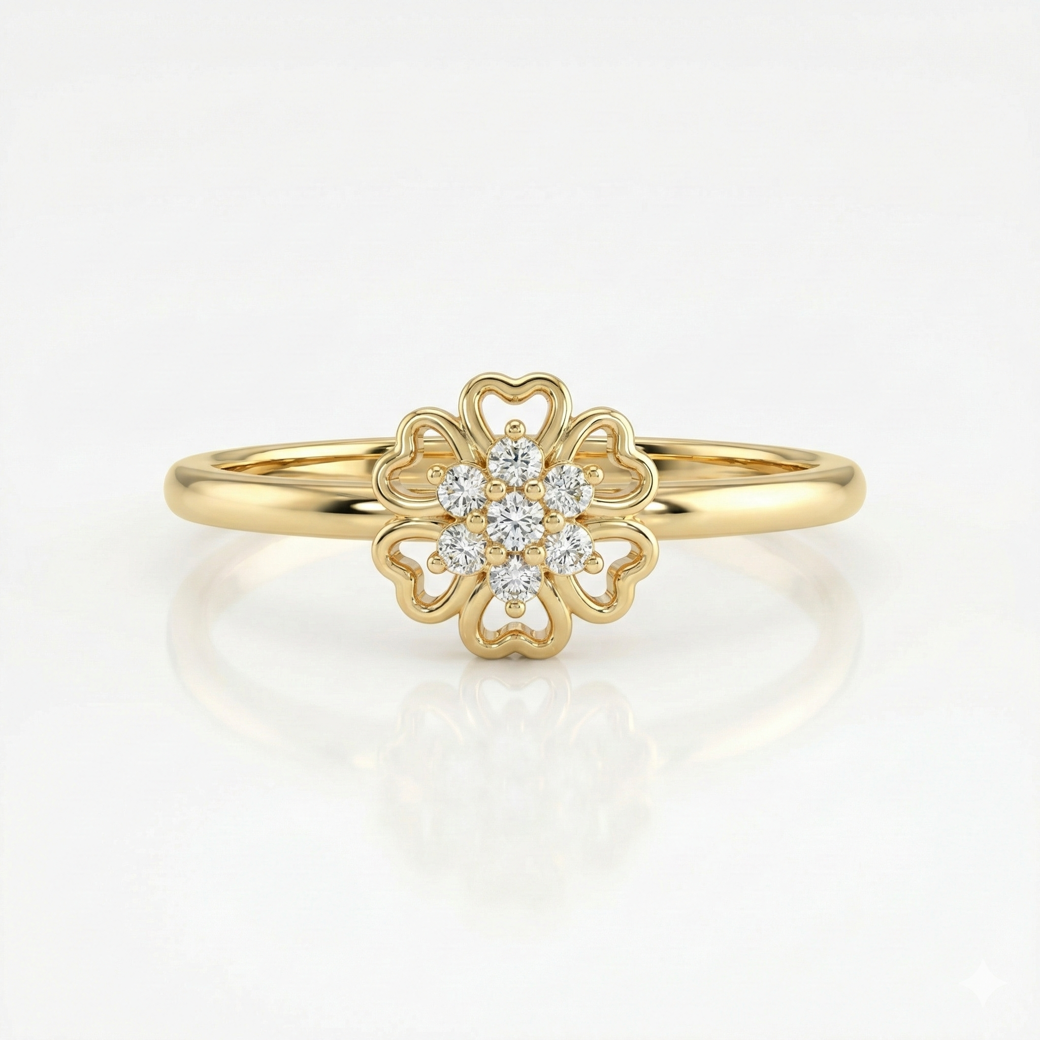 Anillo de oro- Flor. ANF177