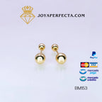 Aretes de oro. Dormilonas BM153