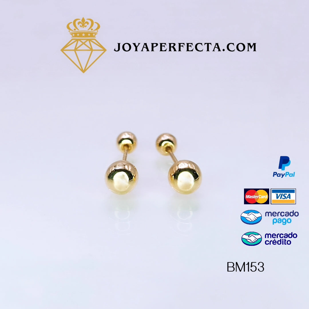 Aretes de oro. Dormilonas BM153