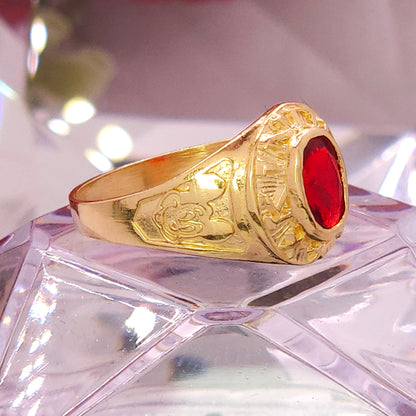Anillo de Kinder. Graduación- Gema Roja