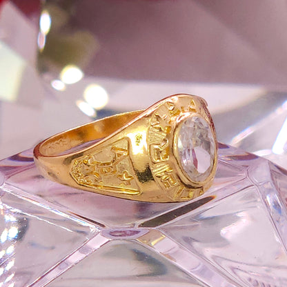 Anillo de Kinder. Graduación- Gema Blanca