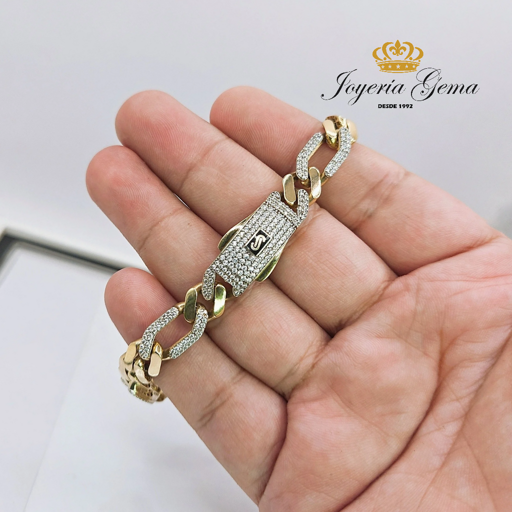 Esclava Mónaco- Figaro con zirconias