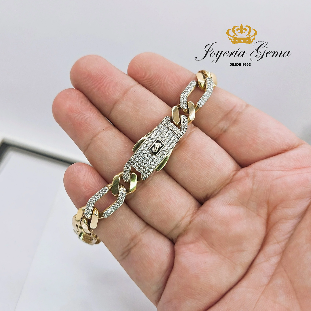 Esclava Mónaco- Figaro con zirconias