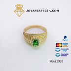 Anillo de oro. De Caballero, corte esmeralda. Mod. 2153