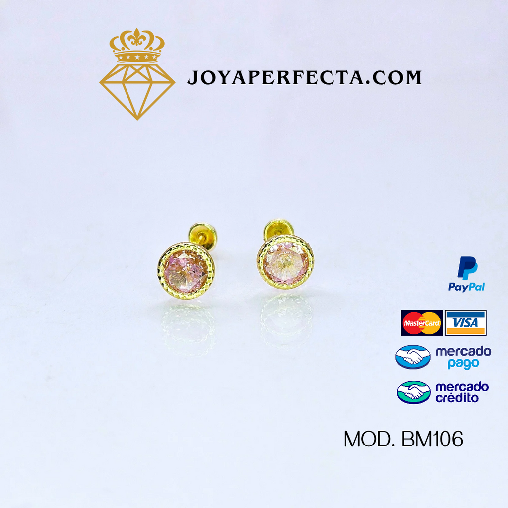 Aretes de oro. Biselados. Mod. BM106