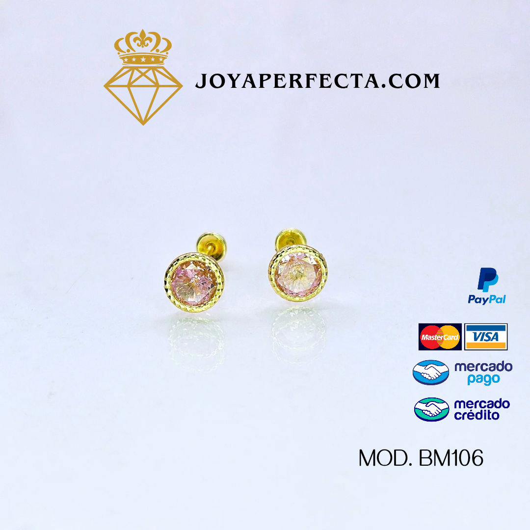 Aretes de oro. Biselados. Mod. BM106