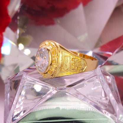 Anillo de Secundaria. Graduacion- Gema Blanca