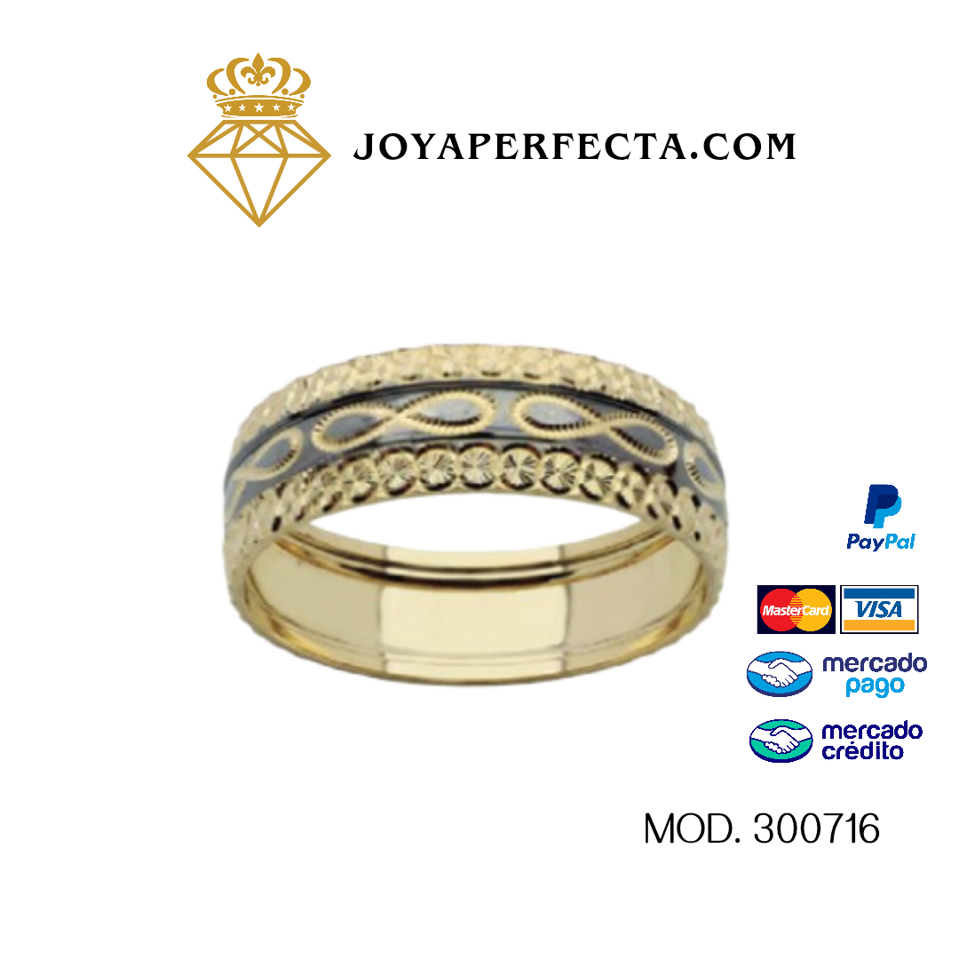 Argolla de Matrimonio 14k. Mod. 300716