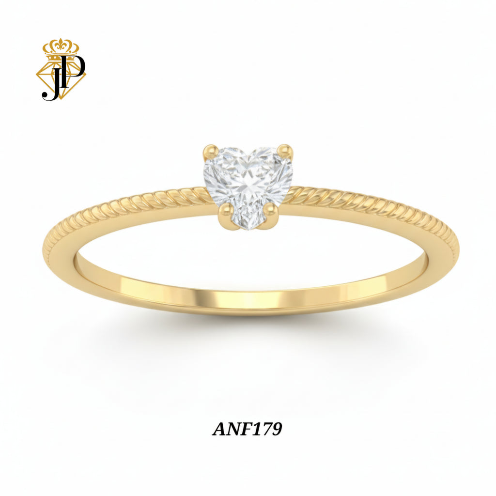 Anillo de Oro. Corazon. ANF179