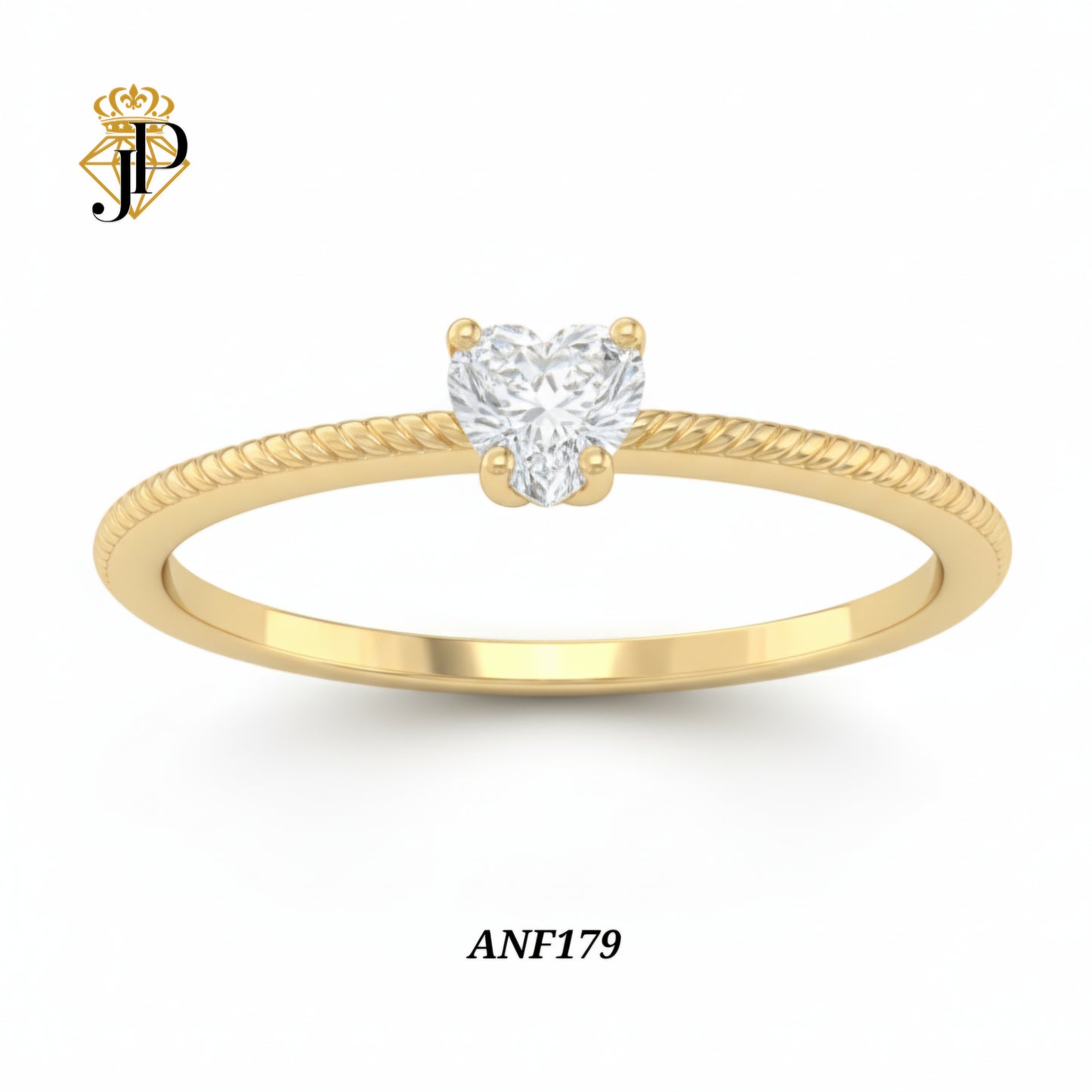 Anillo de Oro. Corazon. ANF179