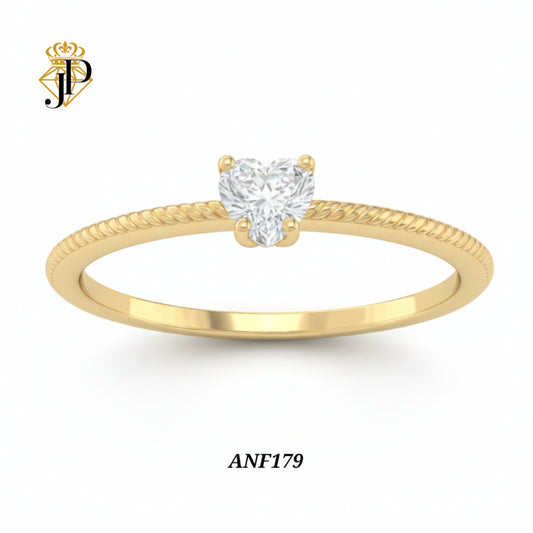 Anillo de Oro. Corazon. ANF179