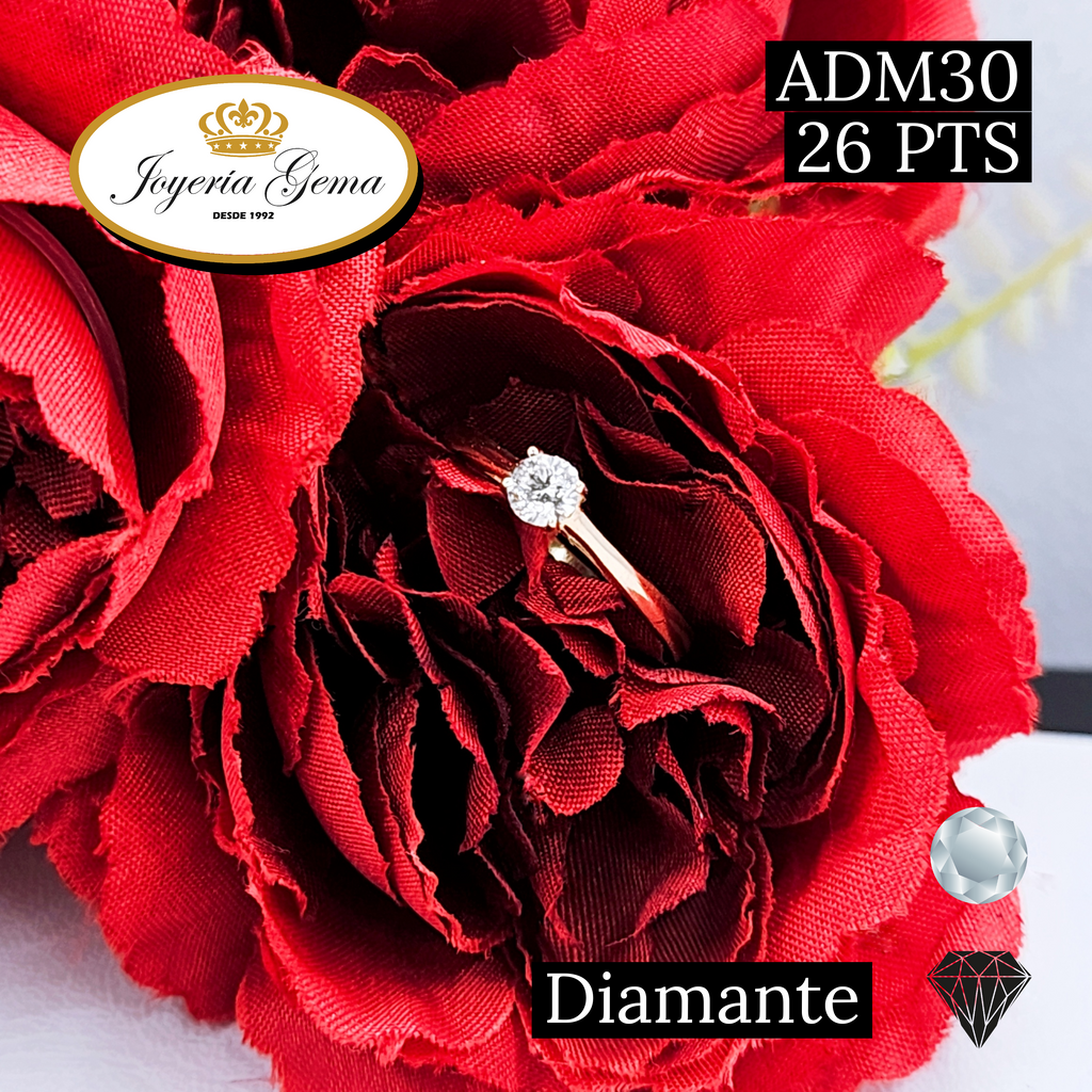 Anillo de oro. Diamante Certificado. Mod ADM30