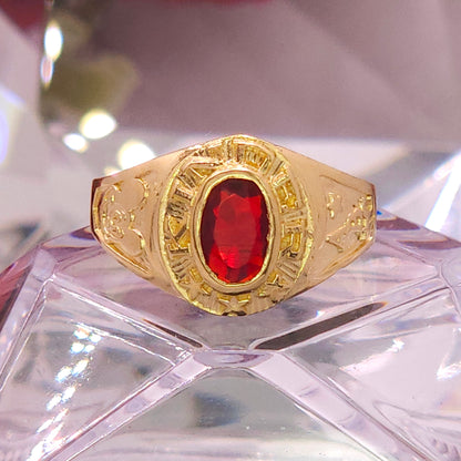 Anillo de Kinder. Graduación- Gema Roja
