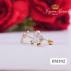 Aretes de oro. Diseño unicornio. BM492