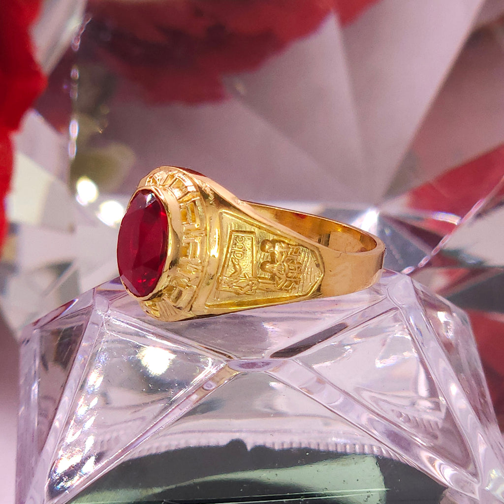Anillo de Secundaria. Graduacion- Gema Roja