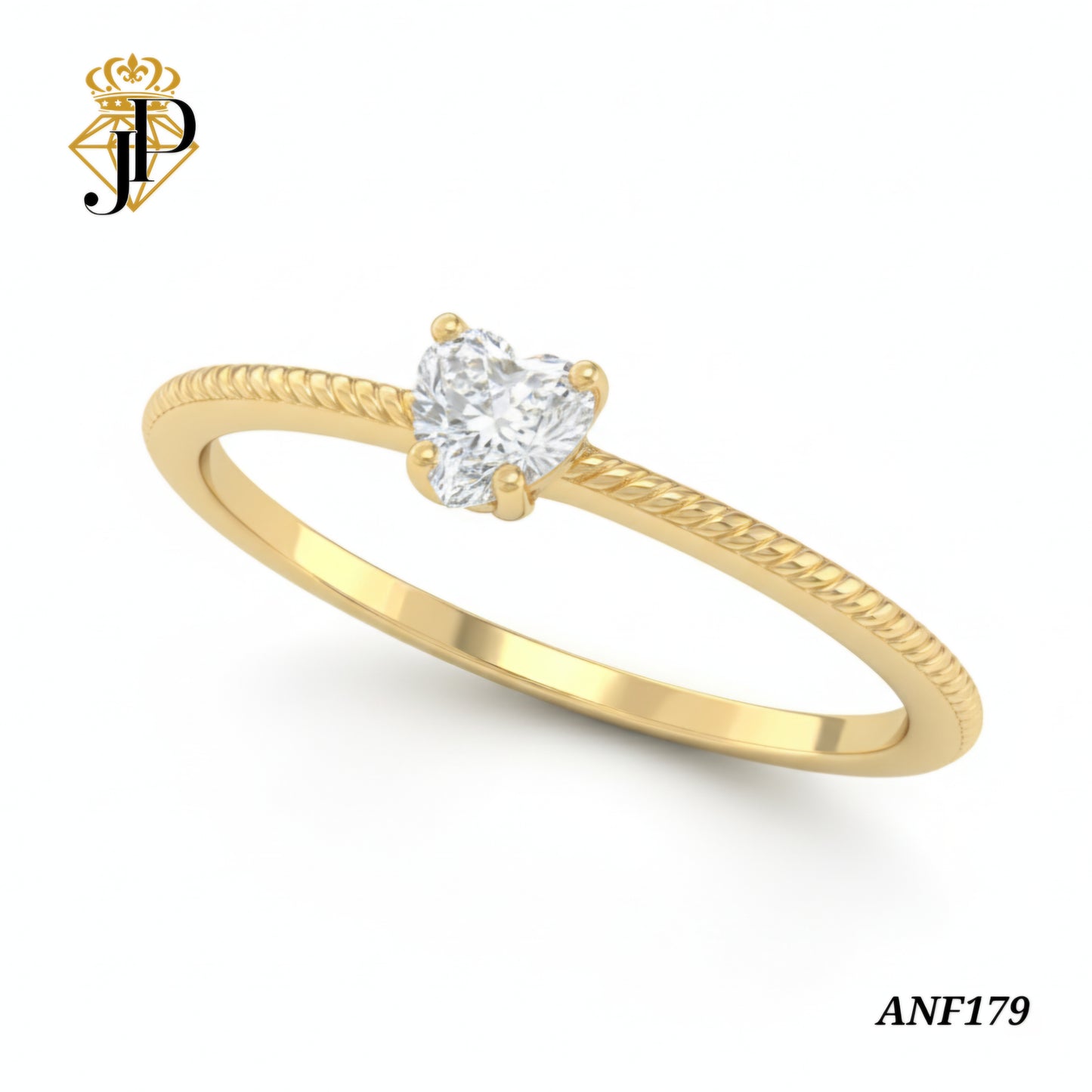 Anillo de Oro. Corazon. ANF179