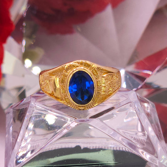 Anillo de Secundaria. Graduacion- Gema Azul