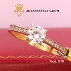 Anillo de oro. Vista en oro blanco. Mod 1879