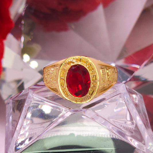 Anillo de Secundaria. Graduacion- Gema Roja