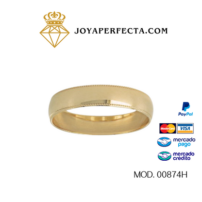 Argolla Matrimonial 10k. Mod. 00874H