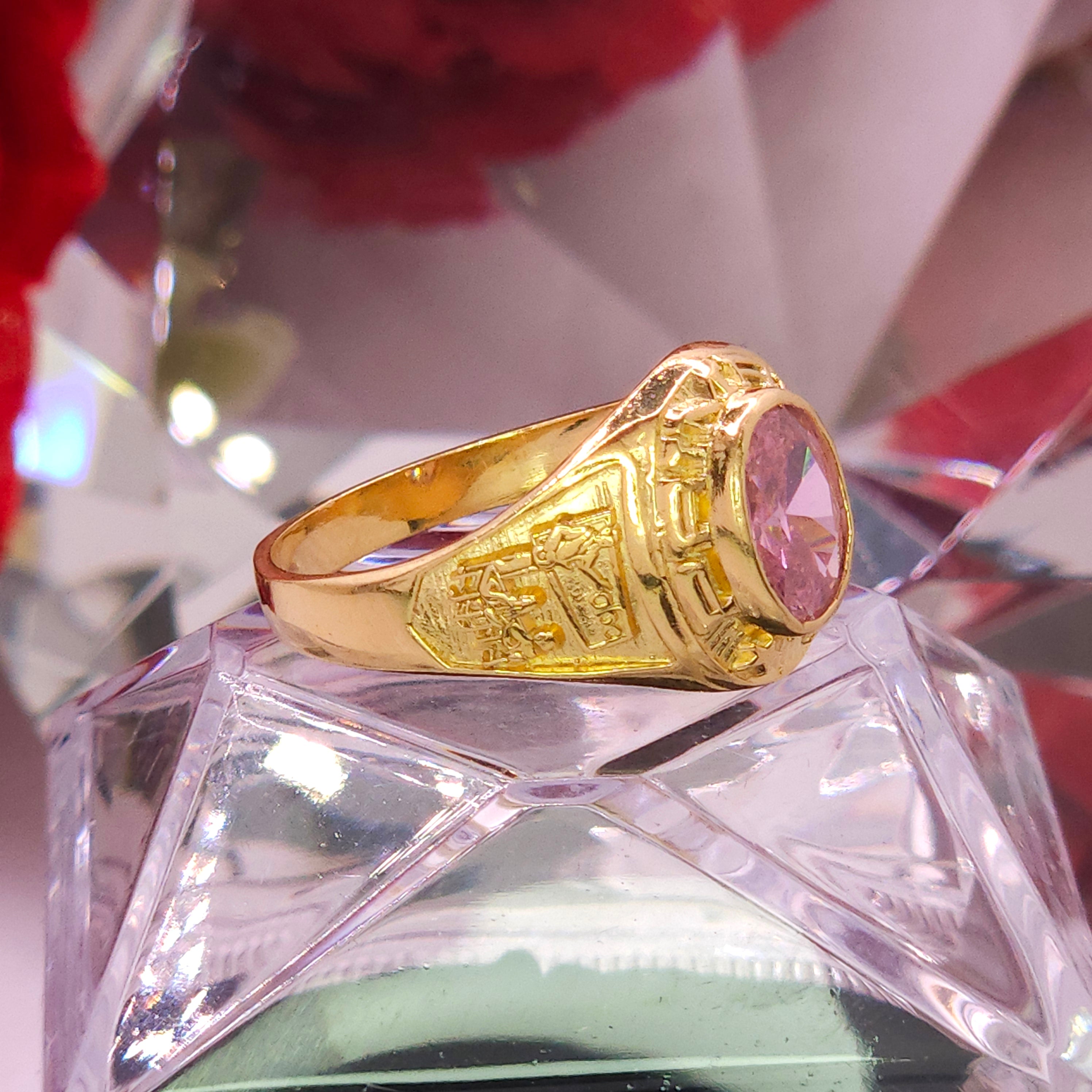 Anillo de Primaria. Graduacion- Gema Rosa